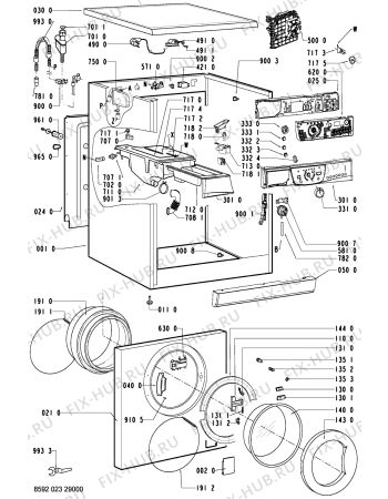 Схема №1 AWO 5931 с изображением Декоративная панель для стиральной машины Whirlpool 481245215165
