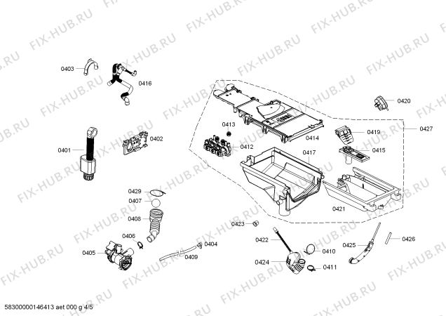 Взрыв-схема стиральной машины Bosch WKD28320EU WKD2832 - Схема узла 04