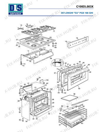 Схема №2 PGX 166 GHI Termostato IMIT с изображением Кейс для электропечи DELONGHI 48B9601P