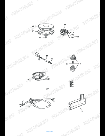 Схема №2 HEW 8542 S - SOLO RICAMBI с изображением Держатель для плиты (духовки) DELONGHI 072033