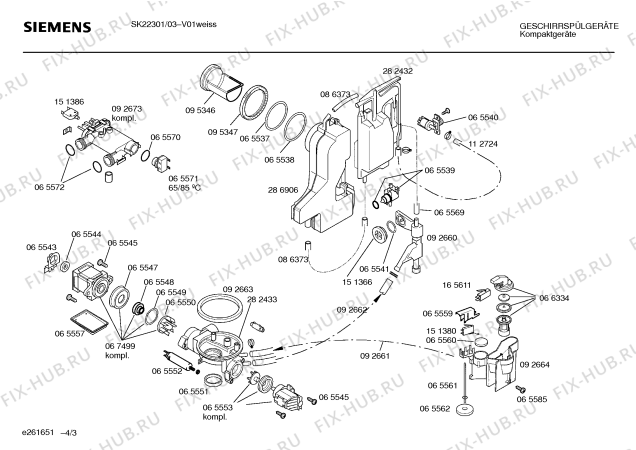 Схема №1 SK22301 с изображением Панель для посудомоечной машины Siemens 00095164