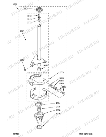 Схема №5 3LBR8255EQ AWM 942 с изображением Декоративная панель для стиралки Whirlpool 481244019695