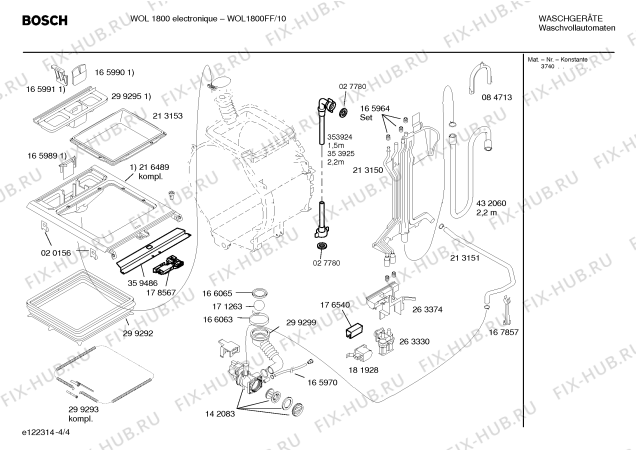Схема №2 WOL1800FF WOL1800 electronique с изображением Инструкция по эксплуатации для стиральной машины Bosch 00584748