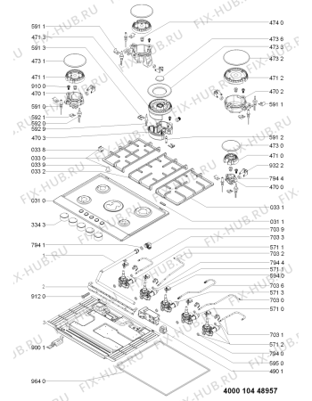 Схема №1 CLHB11IX (F091927) с изображением Руководство для плиты (духовки) Indesit C00363124