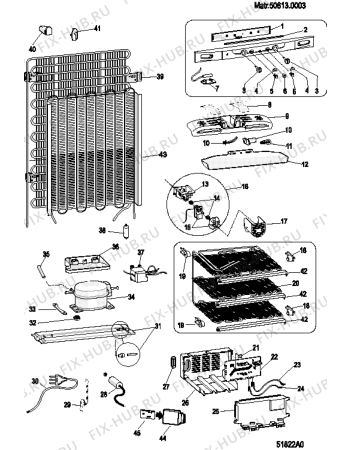 Взрыв-схема холодильника Ariston MBL1832 (F034792) - Схема узла