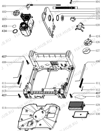 Взрыв-схема посудомоечной машины Gorenje MGV5510 (571916, WQP8-GDFI1) - Схема узла 04