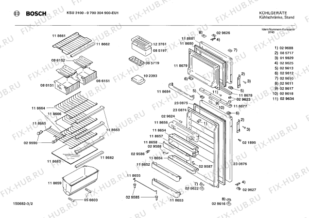 Схема №1 0700304900 KSU3100 с изображением Переключатель для холодильника Bosch 00029576
