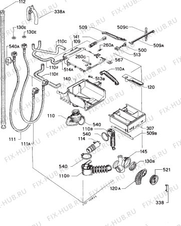 Взрыв-схема стиральной машины Zanussi WDI9091 - Схема узла Hydraulic System 272