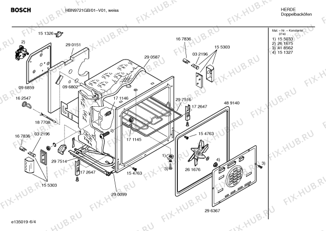 Взрыв-схема плиты (духовки) Bosch HBN9721GB - Схема узла 04