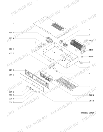 Схема №1 BOX 742 W 900 161 91 с изображением Клавиша для электропечи Whirlpool 481941129626