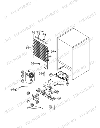 Взрыв-схема холодильника Zanussi ZRG210W - Схема узла Section 3