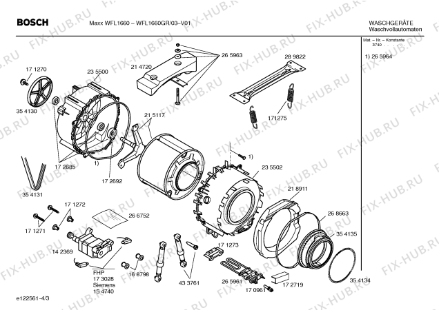 Схема №1 WFL1660GR Bosch Maxx WFL1660 с изображением Панель управления для стиралки Bosch 00437469