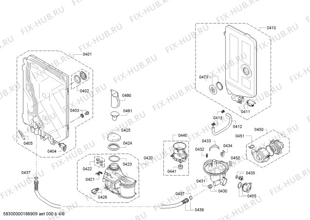 Схема №1 SPI53M55EU, Super Silence с изображением Передняя панель для посудомойки Bosch 00743541