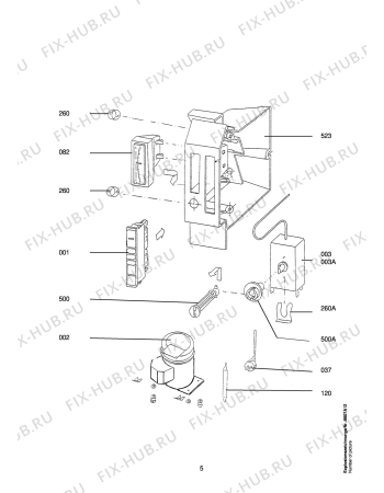 Взрыв-схема холодильника Aeg BLOMBERG FE51300 - Схема узла Refrigerator electrical equipment