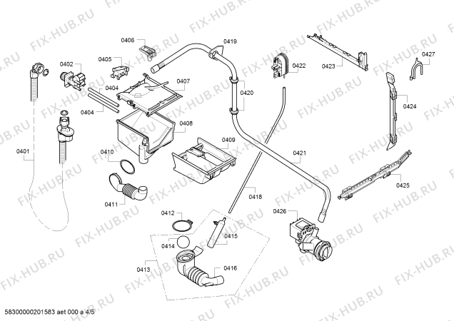 Взрыв-схема стиральной машины Bosch WAB28280 - Схема узла 04