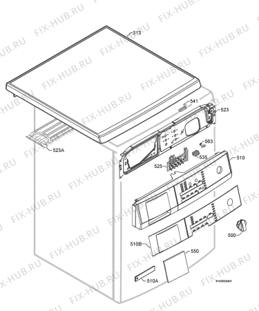 Взрыв-схема стиральной машины Aeg Electrolux L7680 - Схема узла Command panel 037