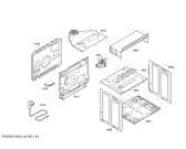 Схема №1 HBN41S320E Horno bosch indep.multif.blnc.c/minutero с изображением Передняя часть корпуса для плиты (духовки) Bosch 00446683