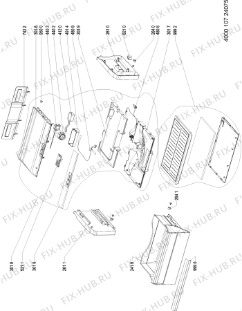 Схема №1 KCBPF 18120 с изображением Сенсорная панель для холодильника Whirlpool 481010821144