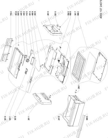 Схема №1 KVIC 2870 A++ LH с изображением Сенсорная панель для холодильника Whirlpool 481010703853