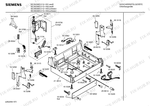 Схема №3 SE25633EU с изображением Инструкция по эксплуатации для посудомоечной машины Siemens 00520544