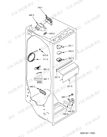 Схема №4 S20B RBB20-A/G с изображением Блок питания для холодильной камеры Whirlpool 481245310068
