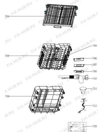Взрыв-схема посудомоечной машины Gorenje GV62211 (577567, WQP12-7703C) - Схема узла 07