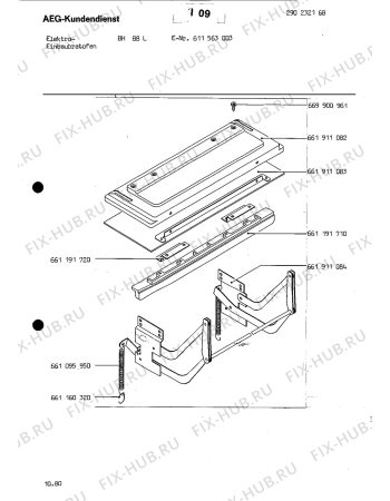 Взрыв-схема плиты (духовки) Aeg BH 88 L - Схема узла Section5