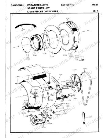 Схема №1 EW156110 Balay TS871 с изображением Держатель для состава Bosch 00159470