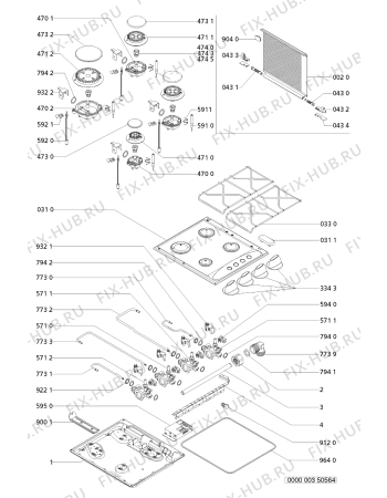 Схема №1 AKM262IX (F092429) с изображением Руководство для плиты (духовки) Indesit C00371752