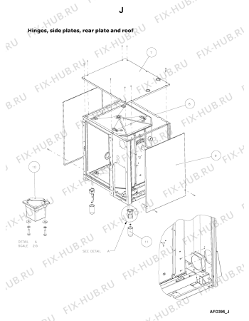 Схема №13 AFO 395 с изображением Всякое для составляющей Whirlpool 482000001411