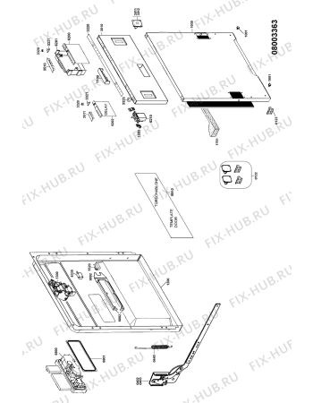 Схема №3 ADG 759 с изображением Обшивка для электропосудомоечной машины Whirlpool 481290508768