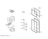Схема №2 3FEB2315 с изображением Дверь морозильной камеры для холодильной камеры Bosch 00686331