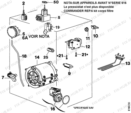 Взрыв-схема стиральной машины Faure LTC510W - Схема узла Electrical equipment