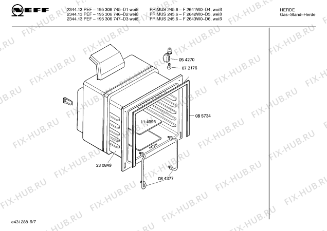 Схема №5 195306747 2344.13PEF с изображением Панель для духового шкафа Bosch 00118347