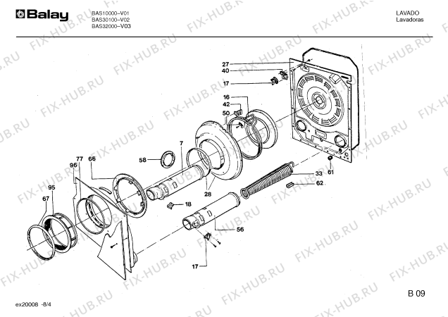 Схема №2 BAS32000 BAS3200 с изображением Коммутационная панель для сушилки Bosch 00460310