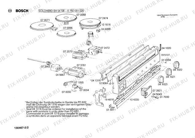 Взрыв-схема плиты (духовки) Bosch 0750031020 EH54SB - Схема узла 02