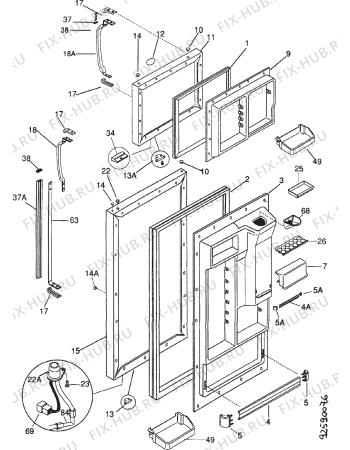 Взрыв-схема холодильника Frigidaire FPE526TWS - Схема узла Section 3