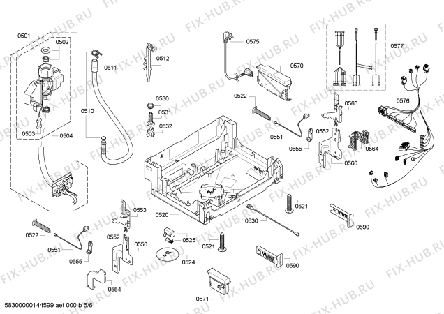 Взрыв-схема посудомоечной машины Siemens SN58M564DE - Схема узла 05