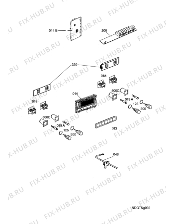 Взрыв-схема плиты (духовки) Aeg Electrolux E88315-4-A  NORDIC - Схема узла Functional parts