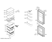 Схема №2 KGN39V00GB с изображением Дверь для холодильной камеры Bosch 00244394