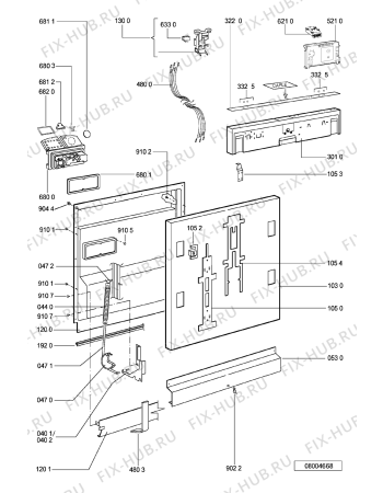 Схема №1 DI 415 с изображением Панель для посудомоечной машины Whirlpool 481245373216