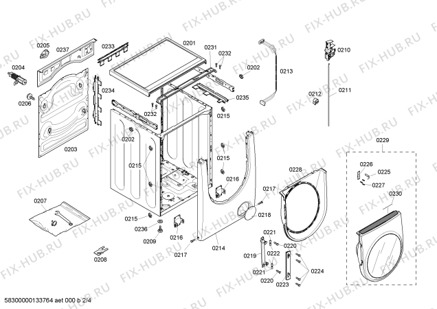 Схема №2 WFMC3301UC Nexxt 500 Series с изображением Модуль управления для стиралки Bosch 00665360