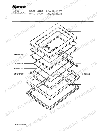 Взрыв-схема плиты (духовки) Neff 195303855 1067.53LHRCDM - Схема узла 04