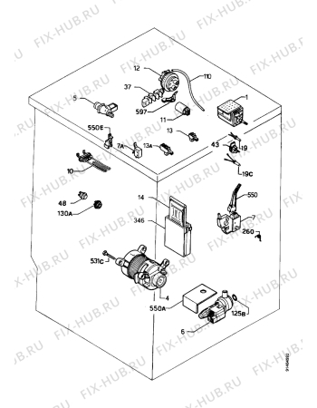 Взрыв-схема стиральной машины Electrolux EW1023F - Схема узла Electrical equipment