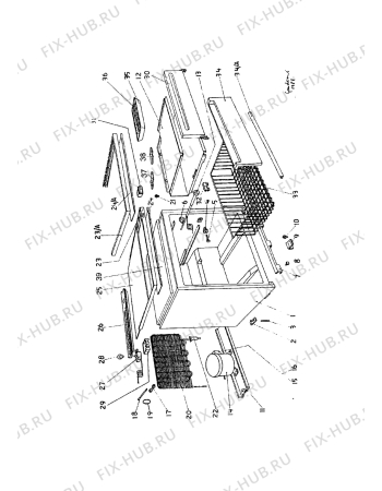 Взрыв-схема холодильника Zanussi ZVC60C - Схема узла Section 2