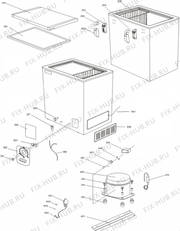 Схема №1 CF155   -Box (200278, FC-19DD4SNA1) с изображением Термостат для холодильника Gorenje 415702