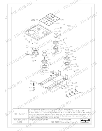 Схема №3 BEKO BRG 5514 GBR (7700088313) с изображением Кабель для плиты (духовки) Beko 560901204