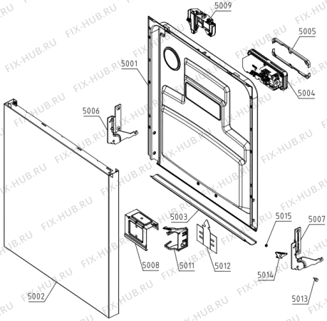 Взрыв-схема посудомоечной машины Gorenje GS63160W (538875, DW30.1) - Схема узла 05