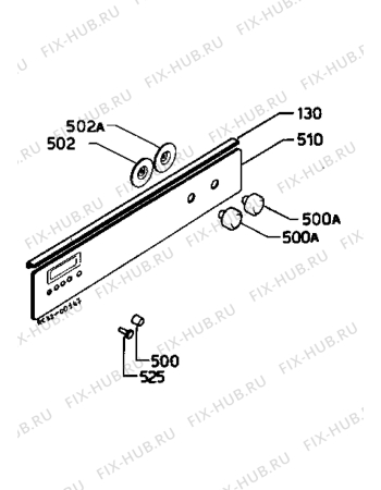 Взрыв-схема плиты (духовки) Zanussi KB91EB - Схема узла Command panel 037