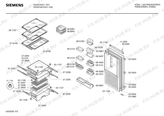 Схема №1 KI50F02 с изображением Контейнер для холодильника Siemens 00272254